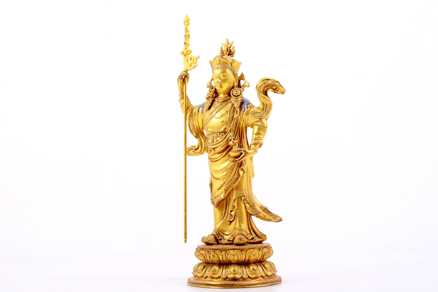 A Magnificent Gilt-Bronze Figure Of Padmasambhava