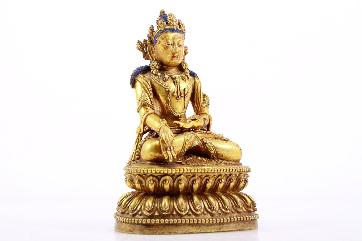 Magnificent Gilt-Bronze Figure Of Longevity Buddha