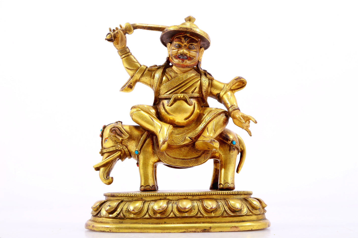 A gilt bronze statue of a great siddha