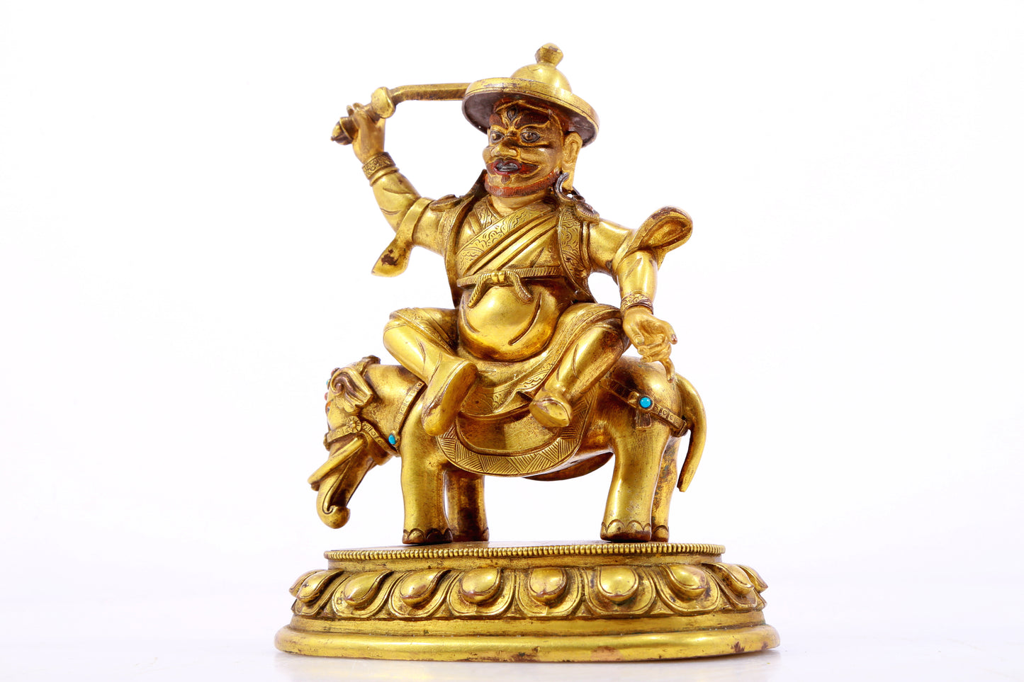 A gilt bronze statue of a great siddha