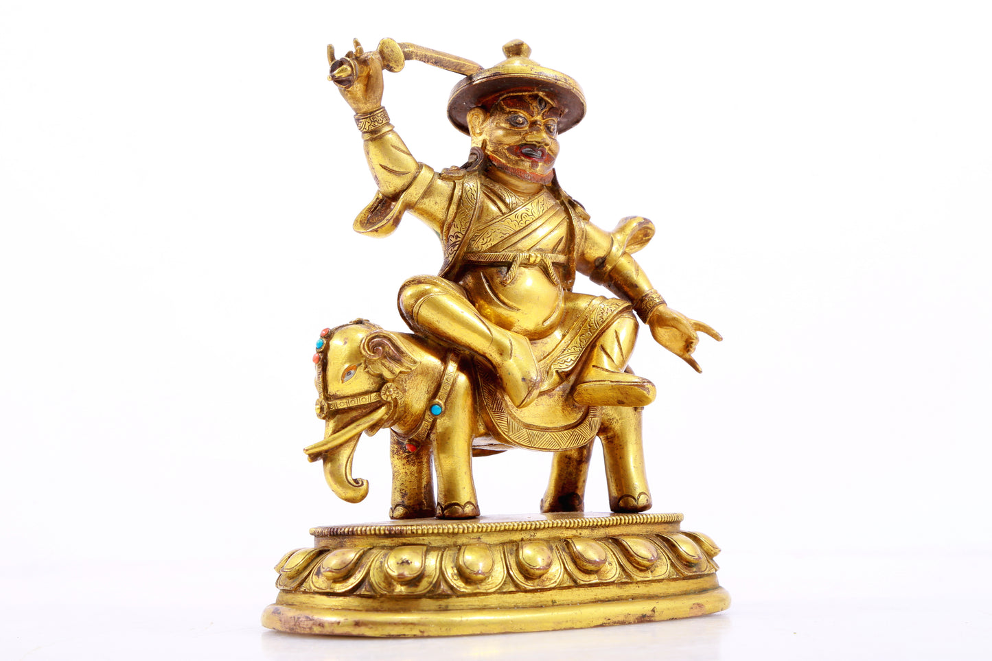 A gilt bronze statue of a great siddha