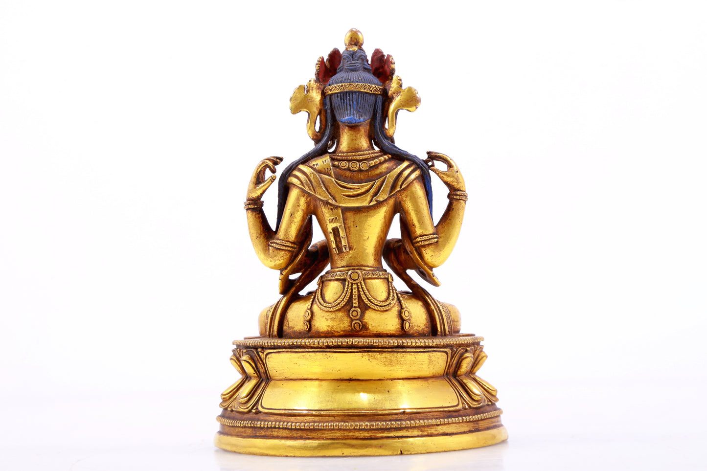 A Magnificent Gilt-Bronze Figure Of Four-Armed Avalokiteshvara