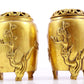 Magnificent Pair Of Gilt-Bronze 'Pine, Bamboo, Plum Blossom' Jars