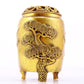 Magnificent Pair Of Gilt-Bronze 'Pine, Bamboo, Plum Blossom' Jars