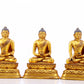 A Brilliant Set Of Three Gilt-Bronze Figures Of Buddha