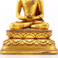 A Brilliant Set Of Three Gilt-Bronze Figures Of Buddha