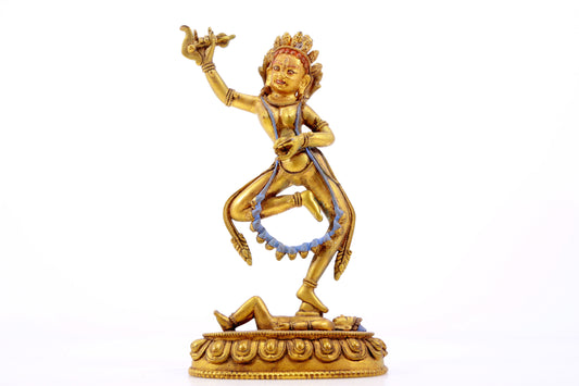 A Magnificent Gilt-Bronze Figure Of Vajrapani With Inscriptions