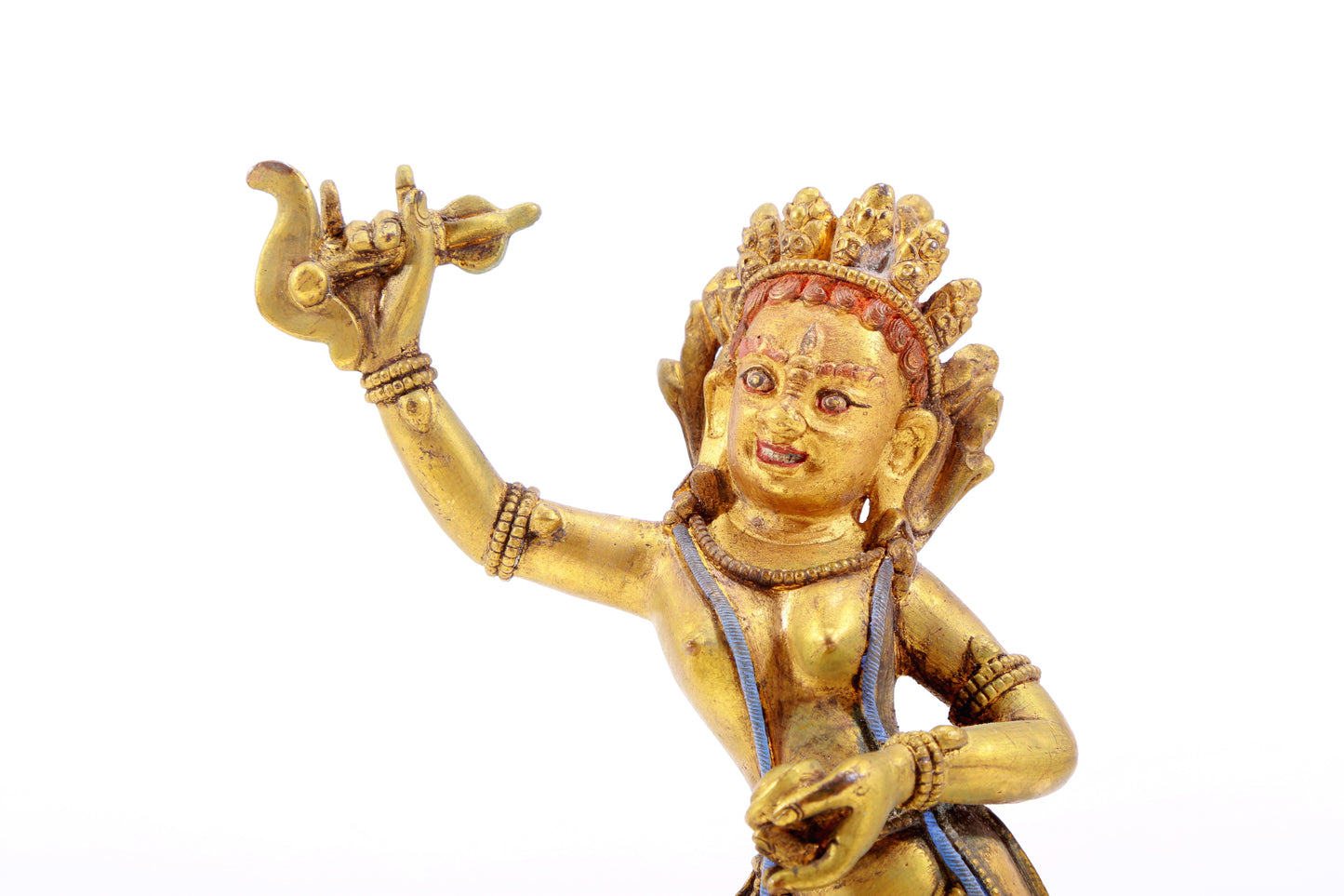 A Magnificent Gilt-Bronze Figure Of Vajrapani With Inscriptions