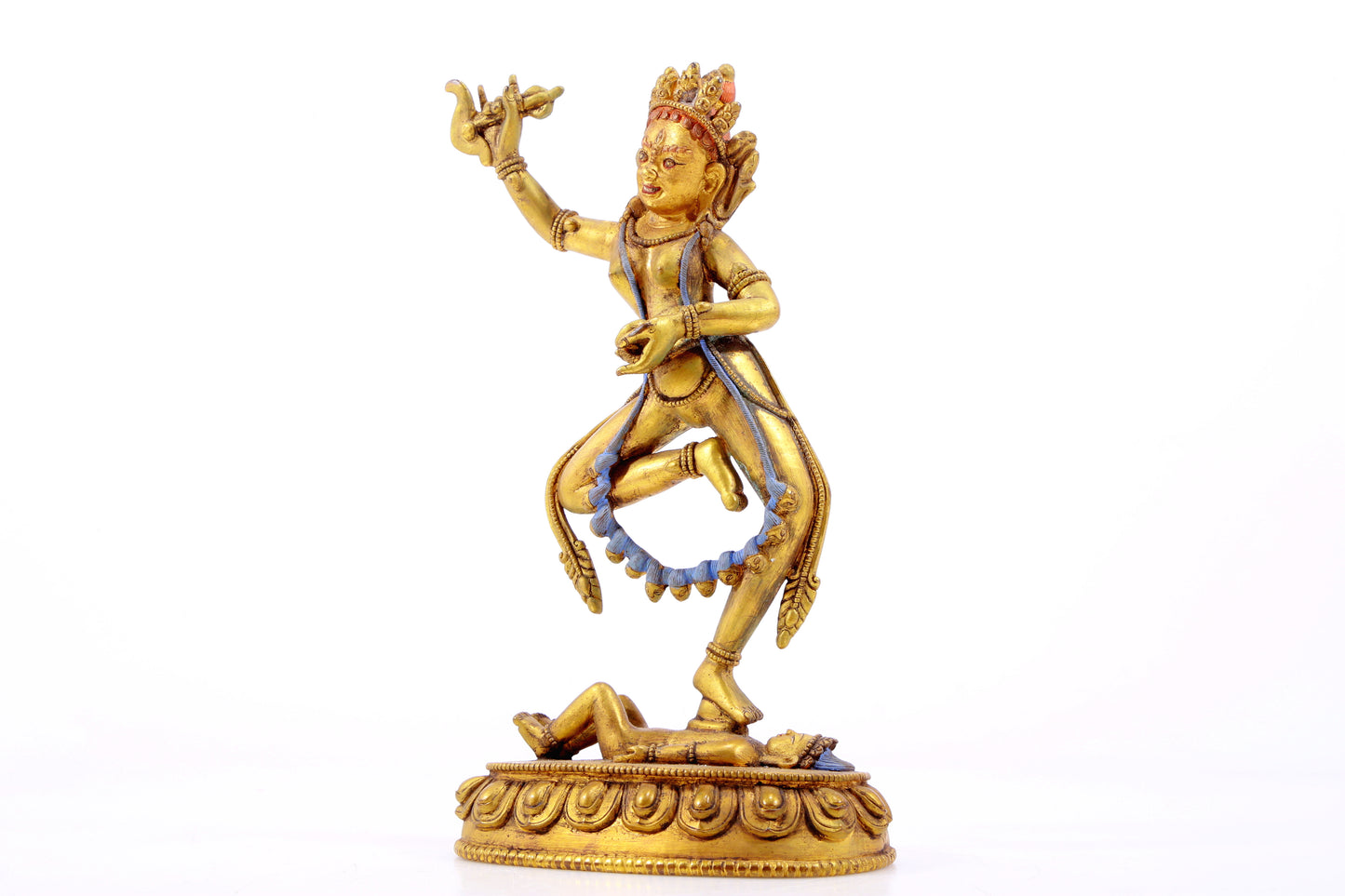 A Magnificent Gilt-Bronze Figure Of Vajrapani With Inscriptions