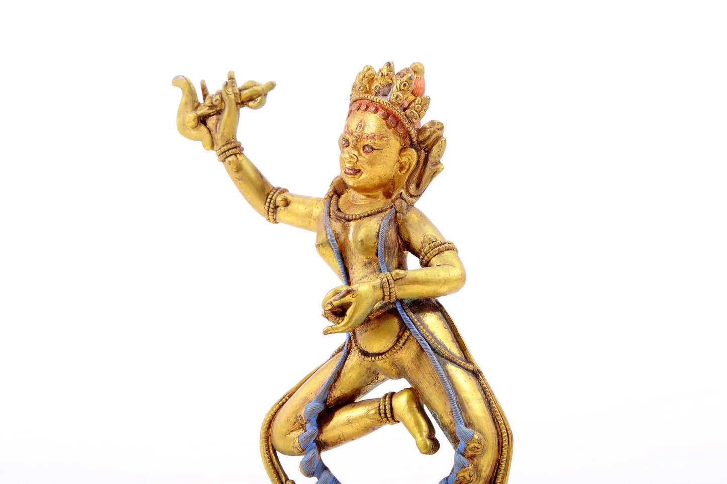 A Magnificent Gilt-Bronze Figure Of Vajrapani With Inscriptions