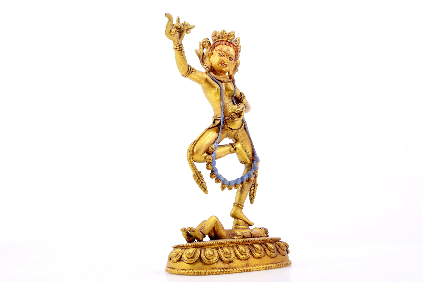 A Magnificent Gilt-Bronze Figure Of Vajrapani With Inscriptions