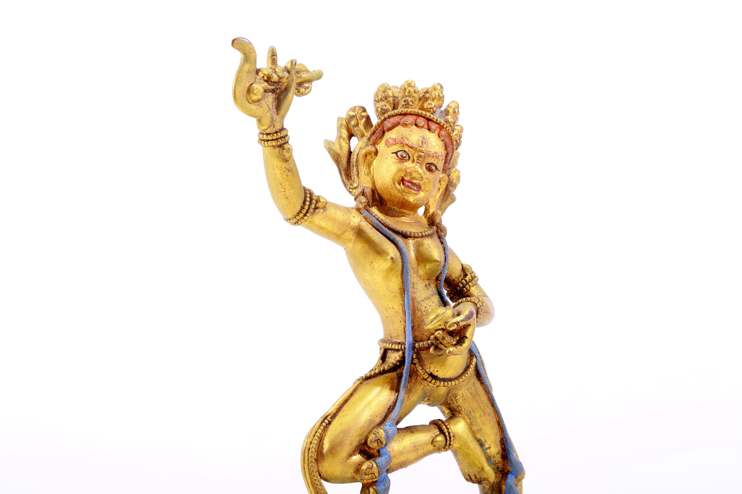 A Magnificent Gilt-Bronze Figure Of Vajrapani With Inscriptions