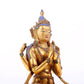 A Magnificent Gilt-Bronze Gem-Inlaid Figure Of Four-Armed Avalokiteshvara