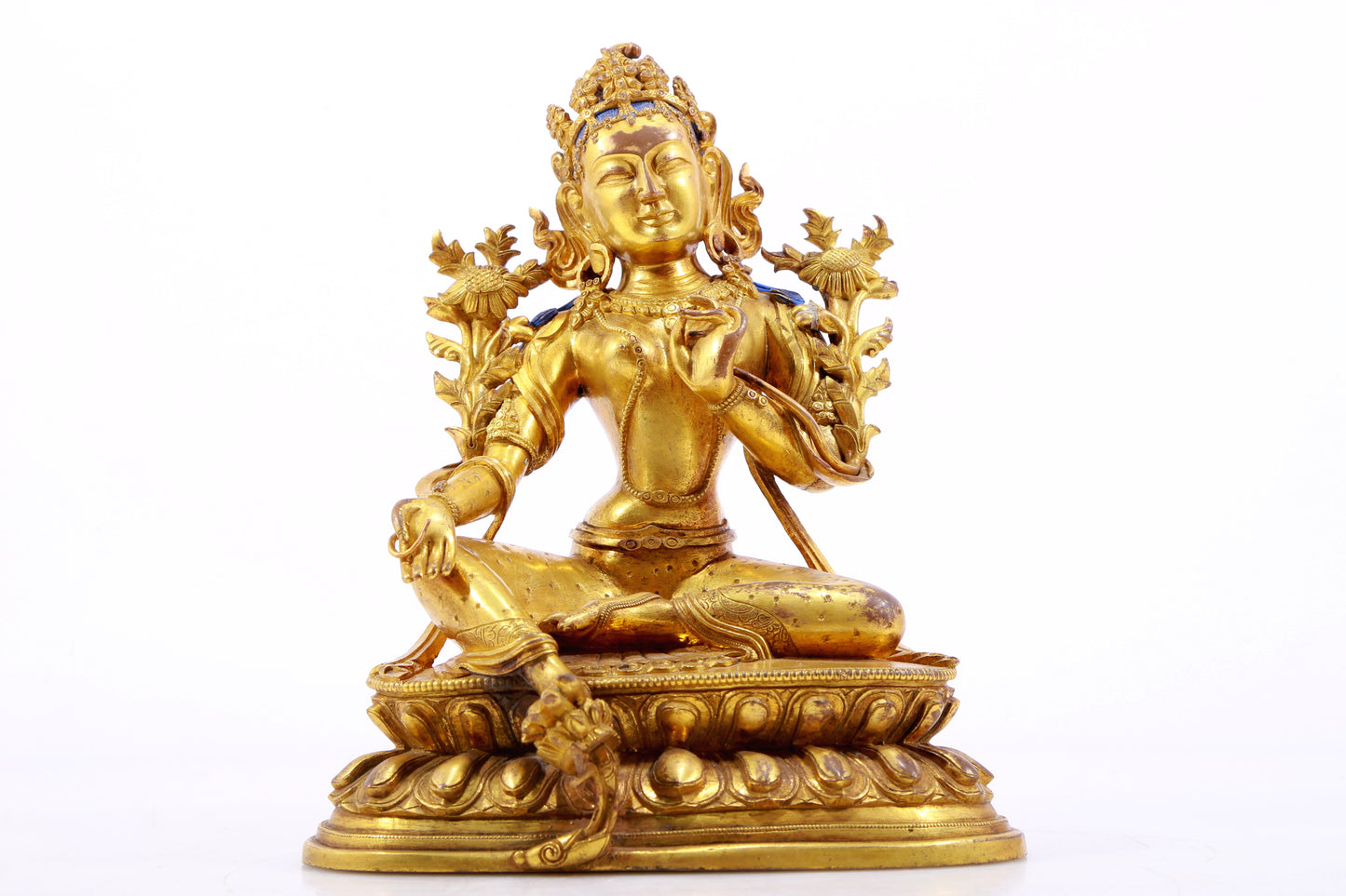 A Magnificent Gilt-Bronze Figure Of Green Tara