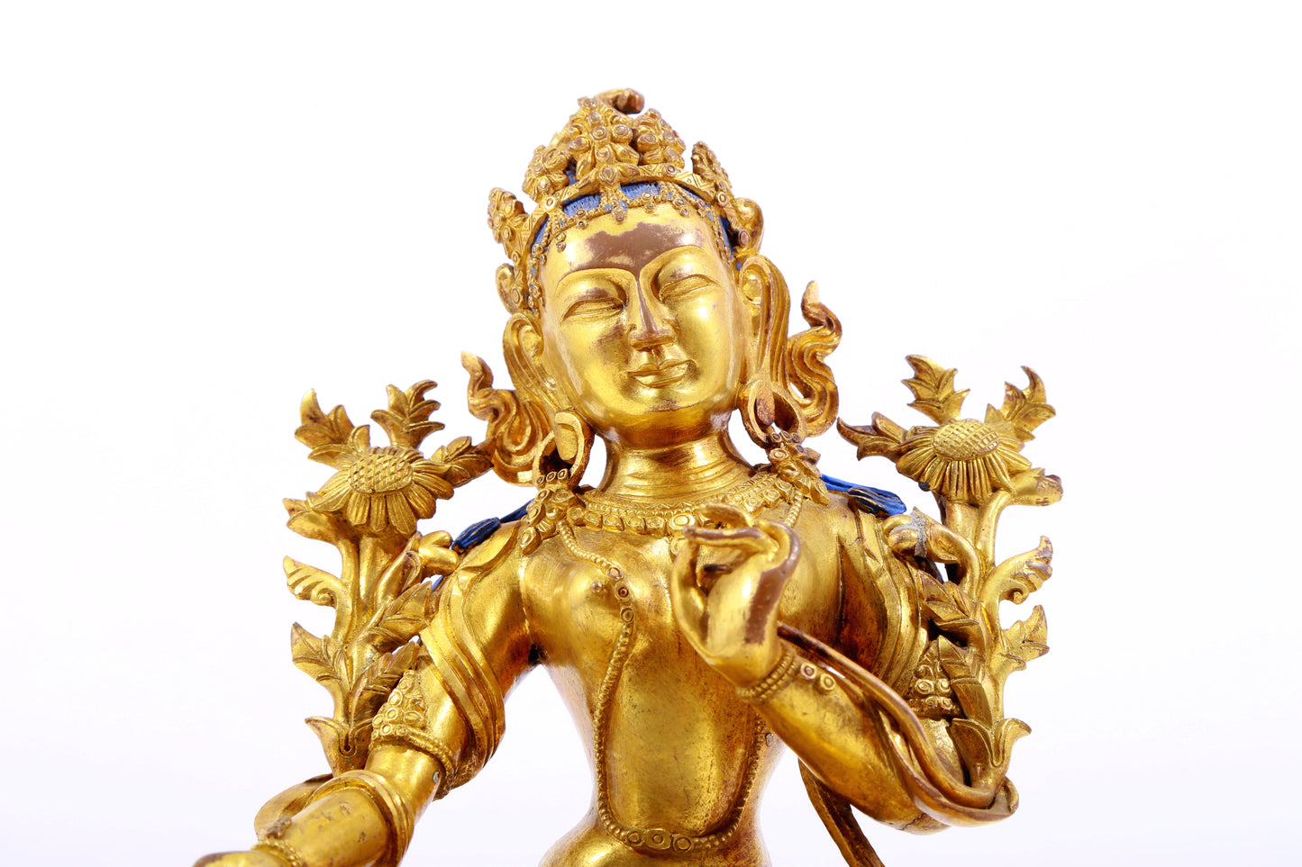 A Magnificent Gilt-Bronze Figure Of Green Tara