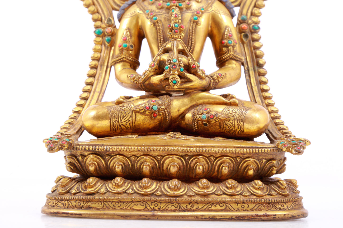A Splendid Gilt-Bronze Gem-Inlaid Figure Of Amitayus