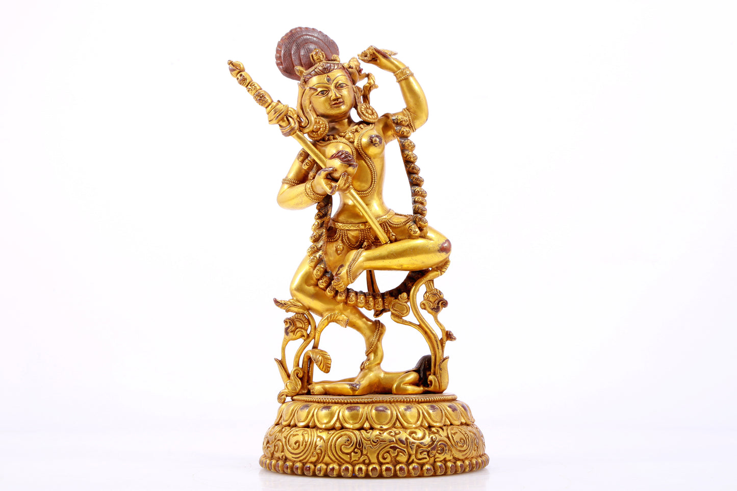 A Magnificent Gilt-Bronze Figure Of Vajrapani