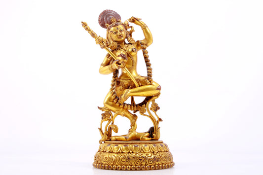 A Magnificent Gilt-Bronze Figure Of Vajrapani