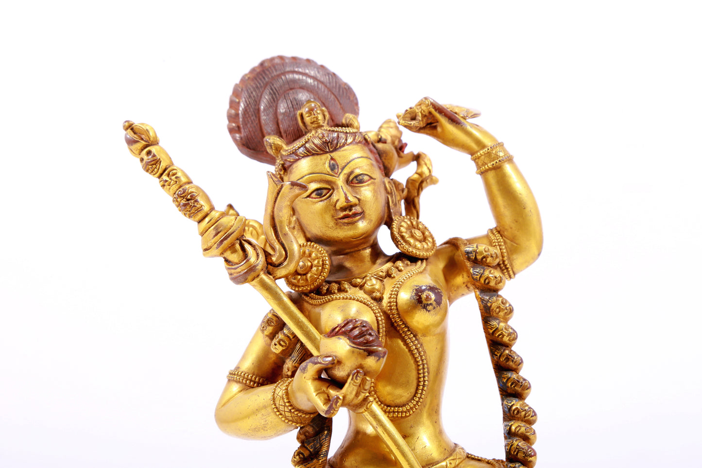 A Magnificent Gilt-Bronze Figure Of Vajrapani