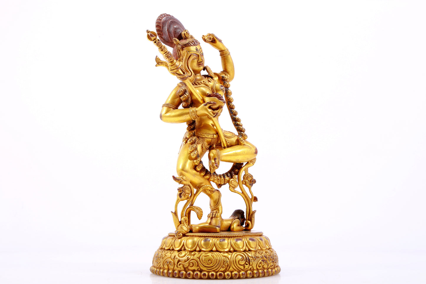 A Magnificent Gilt-Bronze Figure Of Vajrapani