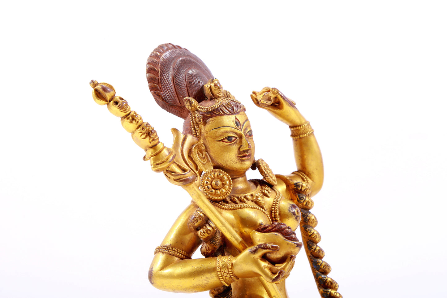 A Magnificent Gilt-Bronze Figure Of Vajrapani