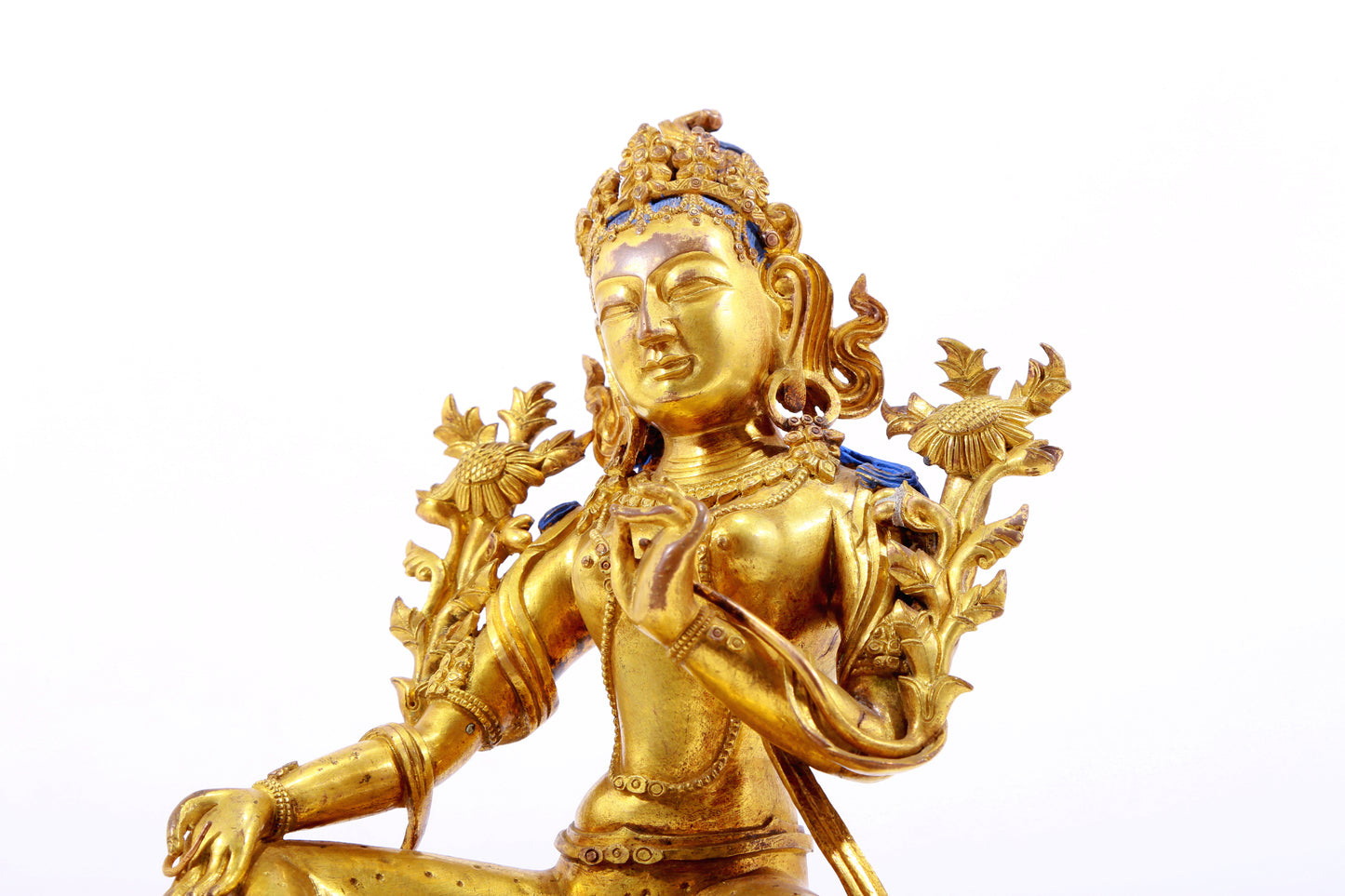 A Magnificent Gilt-Bronze Figure Of Green Tara