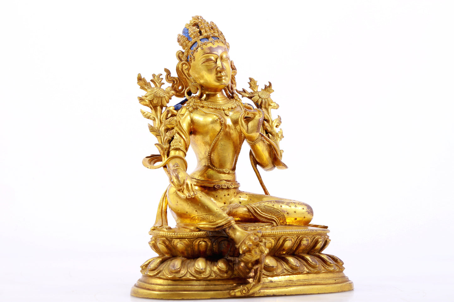 A Magnificent Gilt-Bronze Figure Of Green Tara