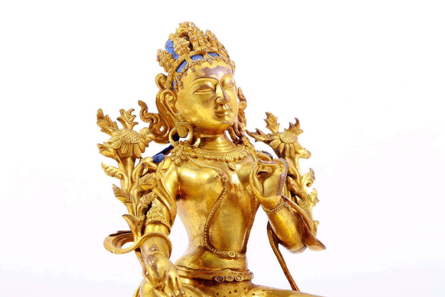 A Magnificent Gilt-Bronze Figure Of Green Tara