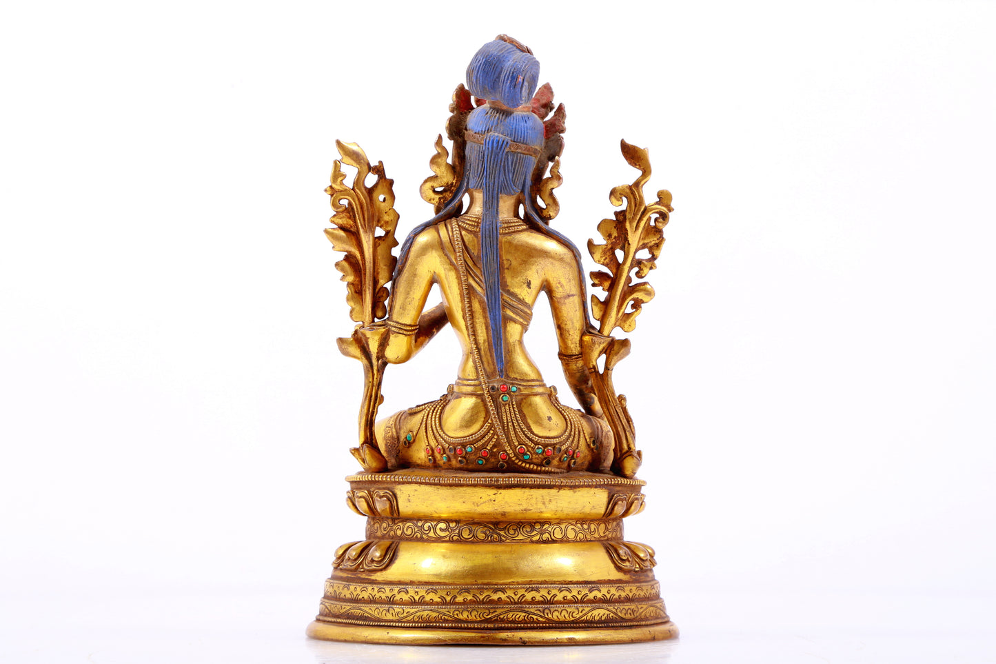 A Brilliant Gilt-Bronze Gem-Inlaid Figure Of White Tara