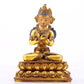 A gilt bronze statue of Vajrasattva inlaid with hundreds of treasures