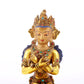 A gilt bronze statue of Vajrasattva inlaid with hundreds of treasures