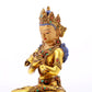 A gilt bronze statue of Vajrasattva inlaid with hundreds of treasures