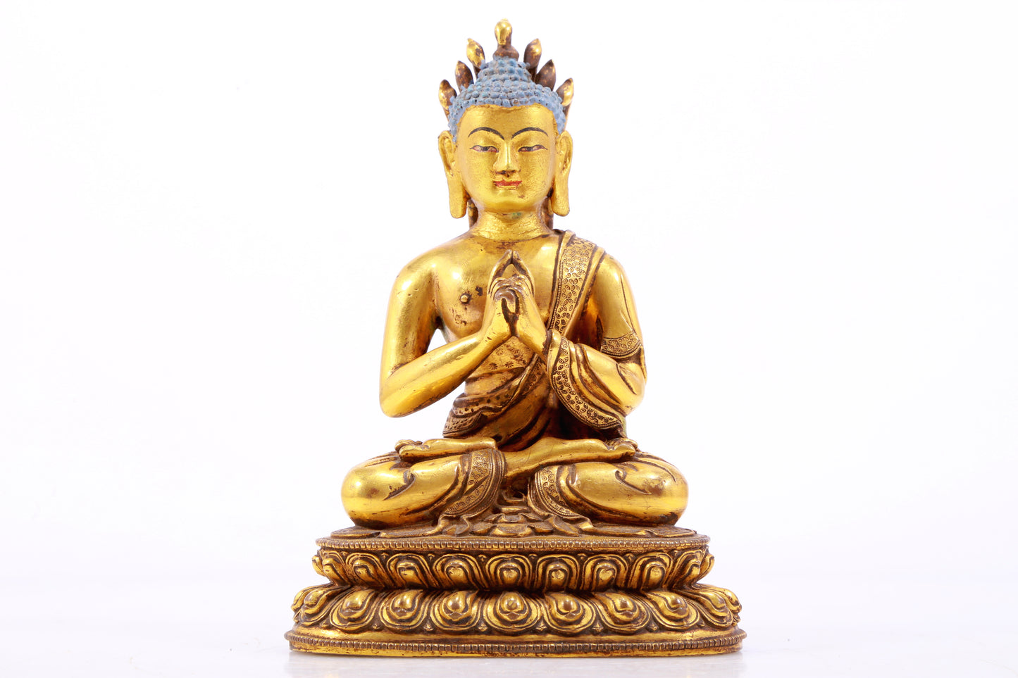 A Magnificent Gilt-Bronze Figure Of Buddha Shakyamuni