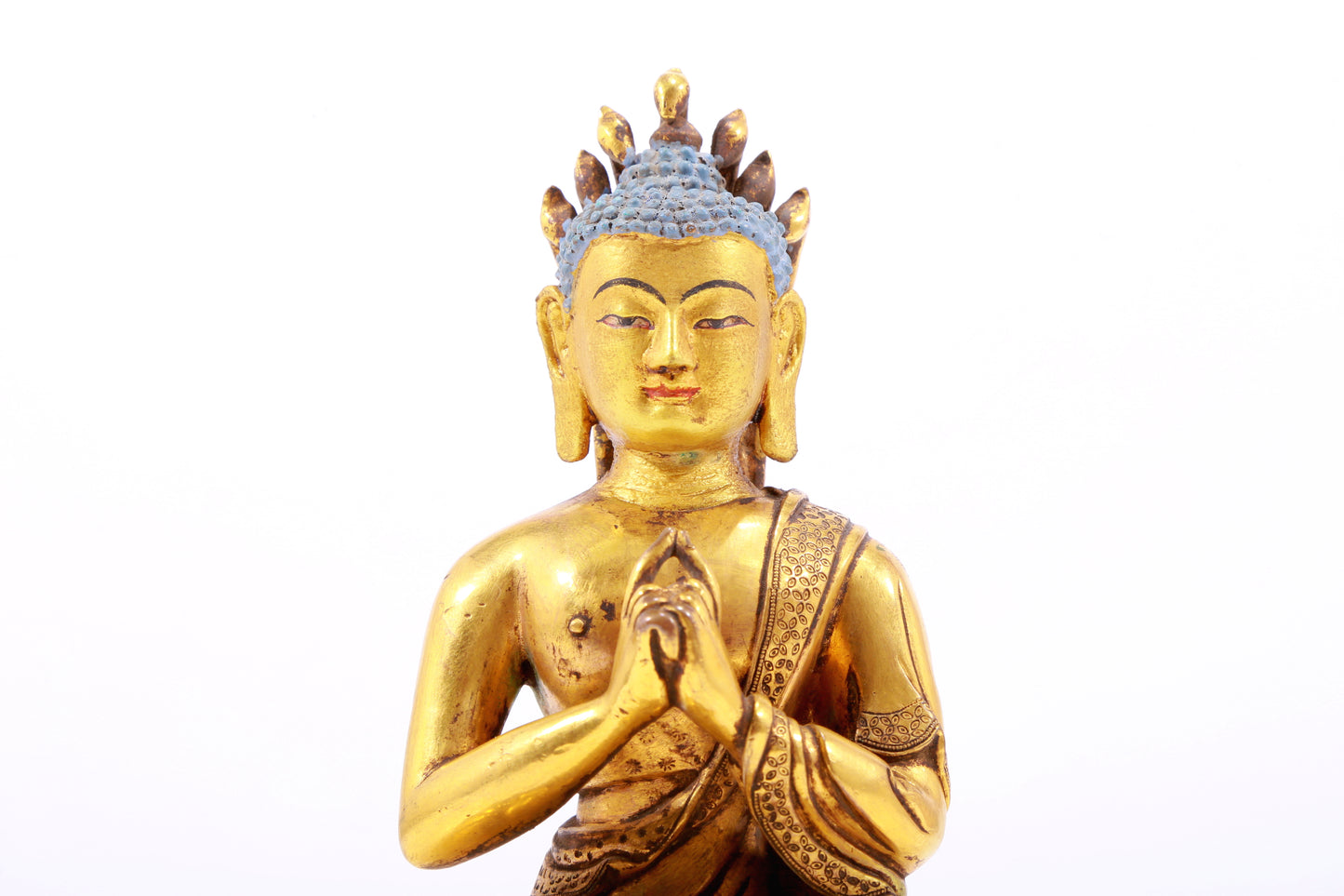 A Magnificent Gilt-Bronze Figure Of Buddha Shakyamuni