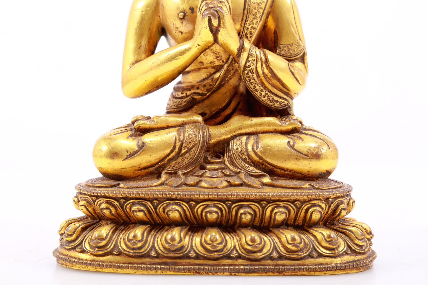 A Magnificent Gilt-Bronze Figure Of Buddha Shakyamuni