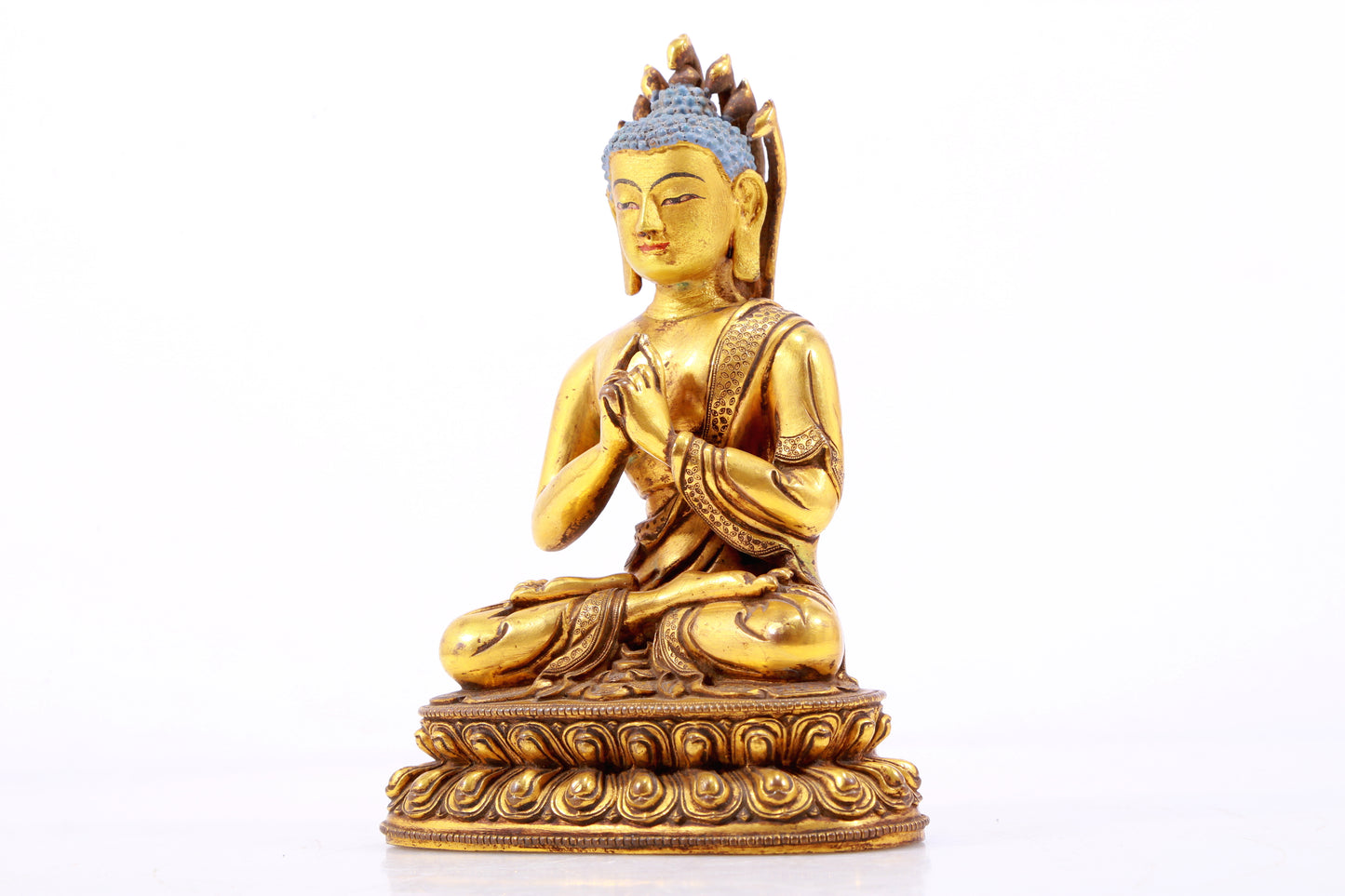 A Magnificent Gilt-Bronze Figure Of Buddha Shakyamuni