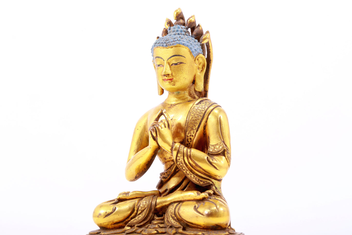 A Magnificent Gilt-Bronze Figure Of Buddha Shakyamuni