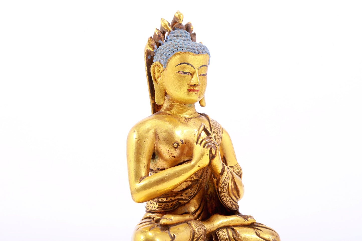 A Magnificent Gilt-Bronze Figure Of Buddha Shakyamuni