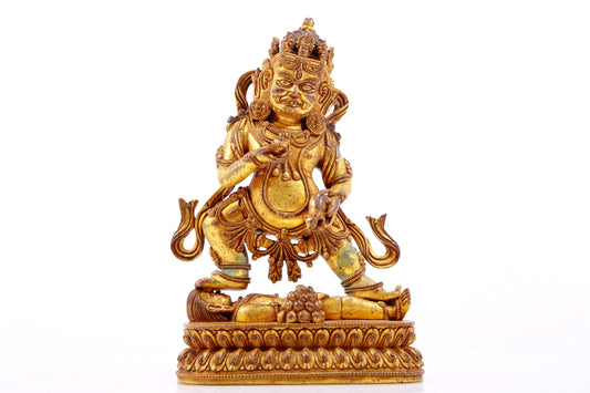 A gilt bronze Vajra statue