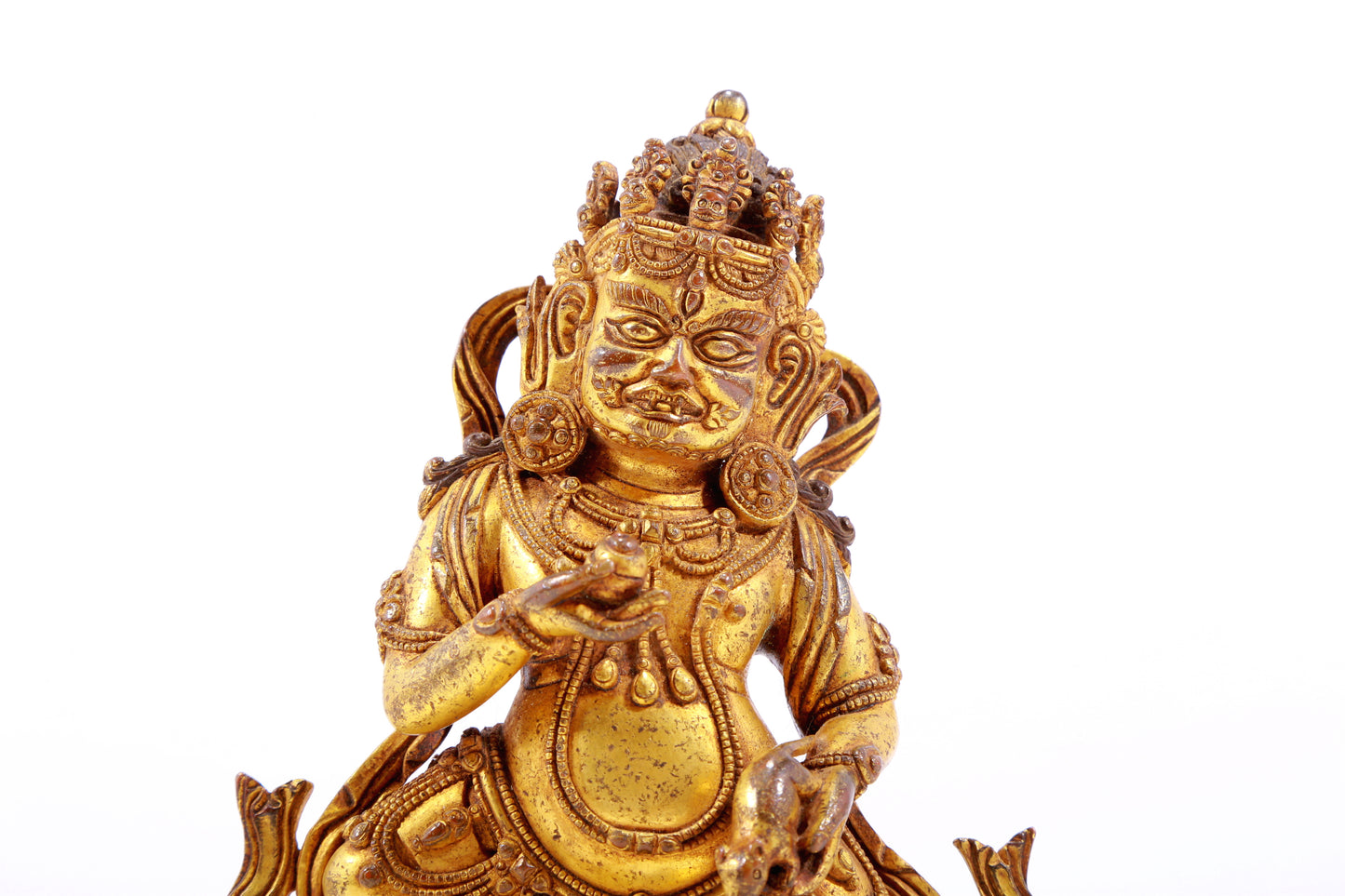 A gilt bronze Vajra statue