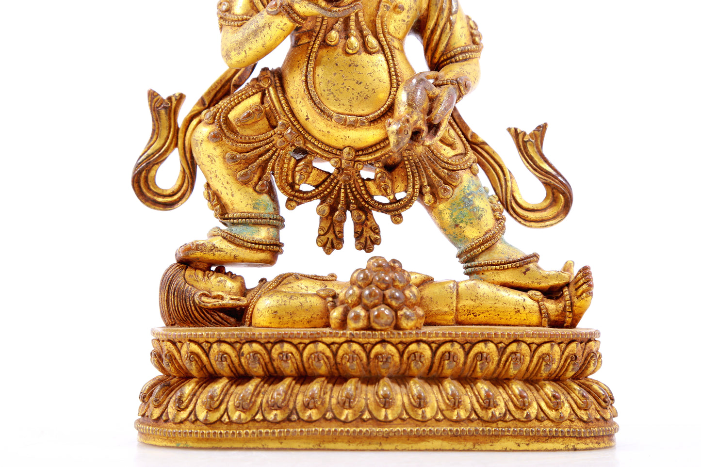 A gilt bronze Vajra statue