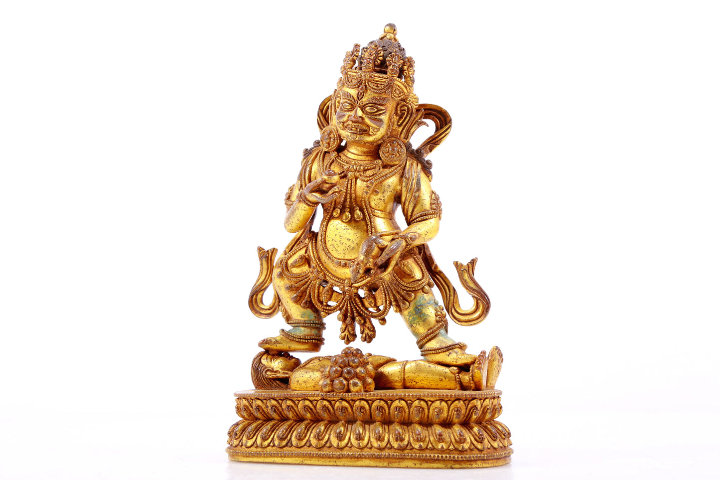 A gilt bronze Vajra statue