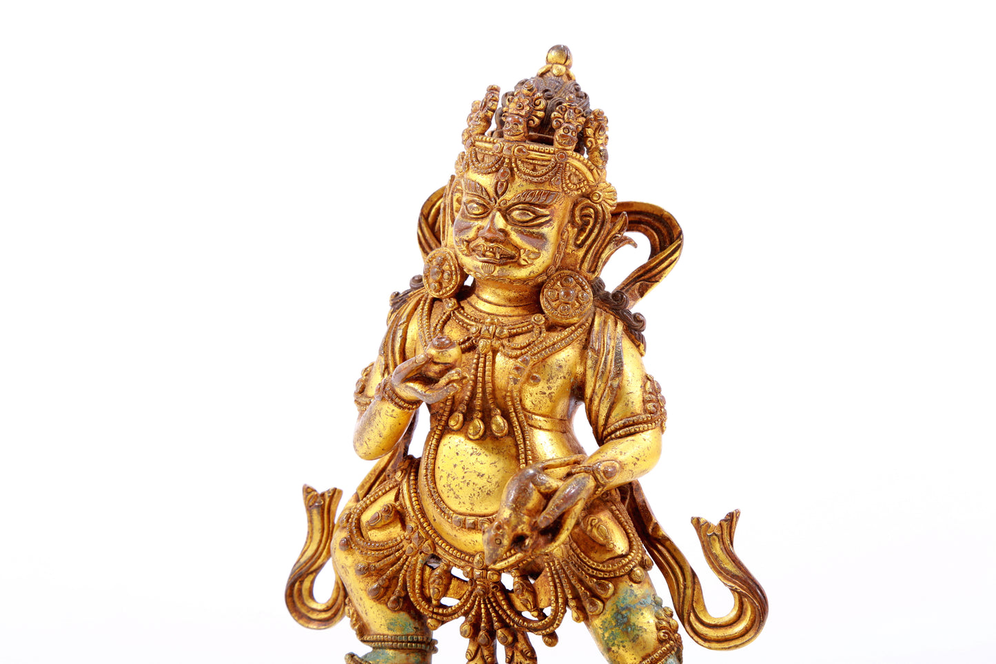 A gilt bronze Vajra statue