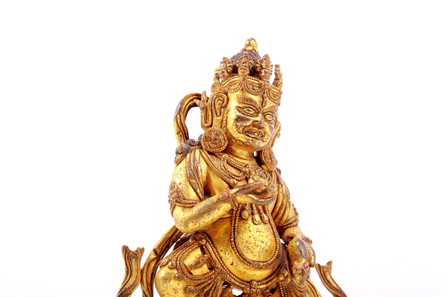 A gilt bronze Vajra statue