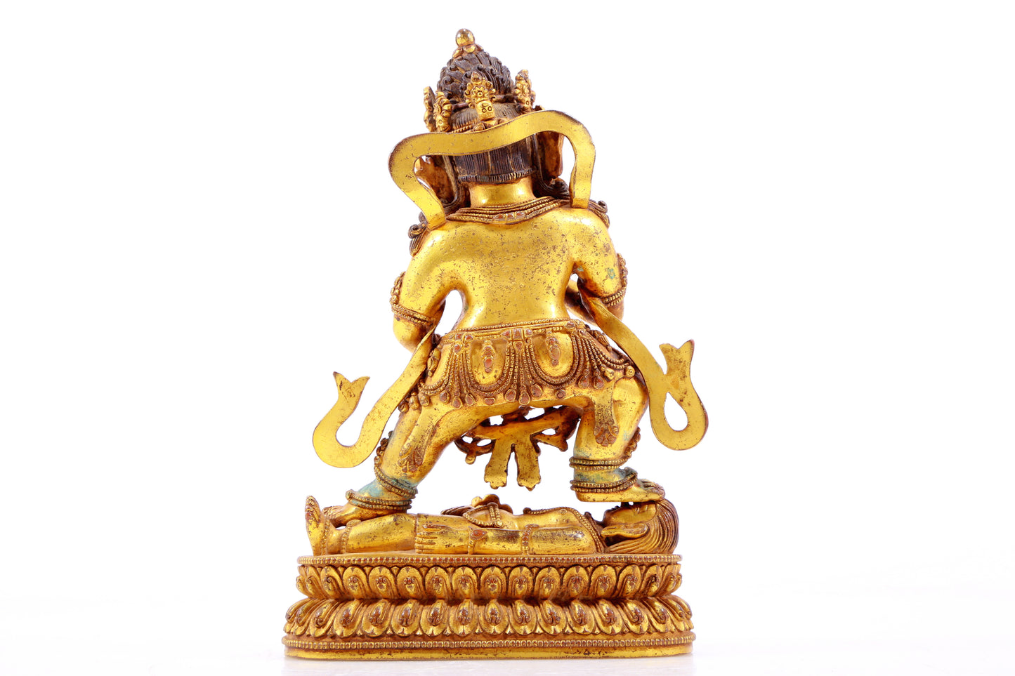 A gilt bronze Vajra statue