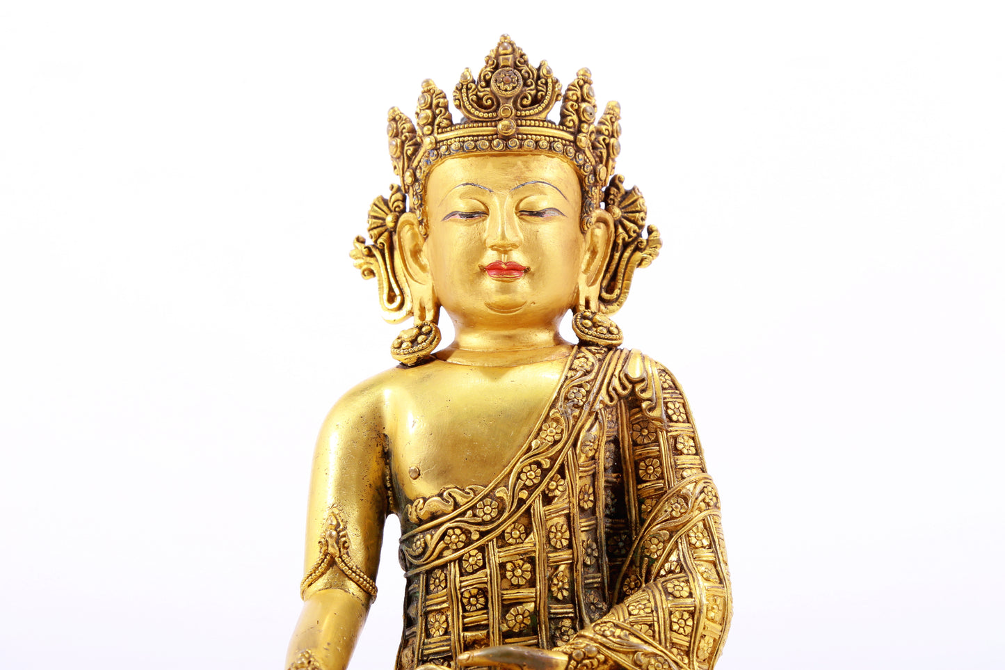 A Magnificent Gilt-Bronze Figure Of Bodhisattva