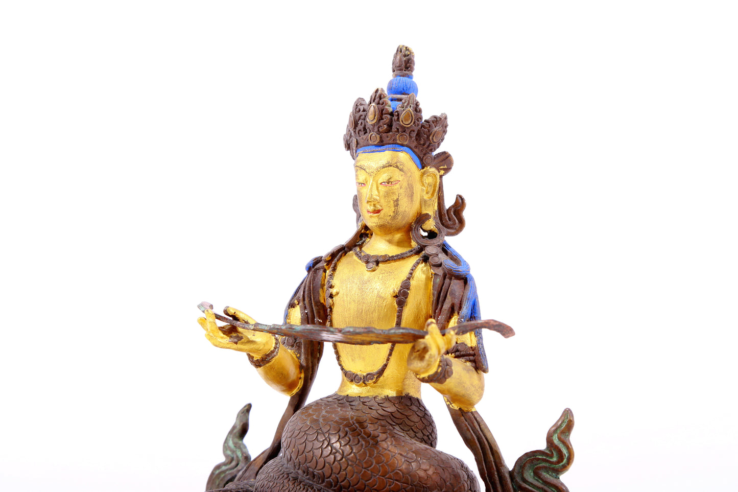 A Brilliant Pair Of Gilt-Bronze Figures Of Bodhisattva