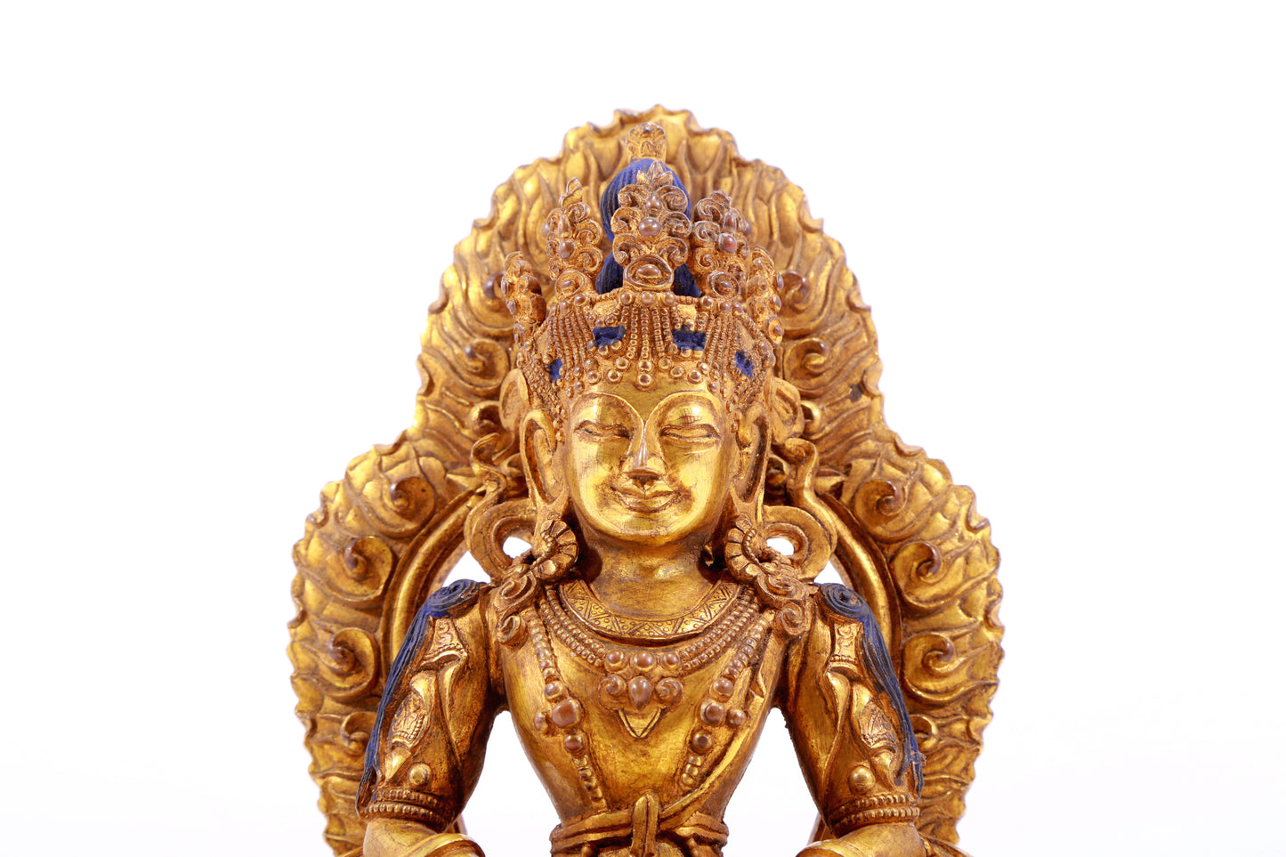 A gilt bronze statue of Bodhisattva