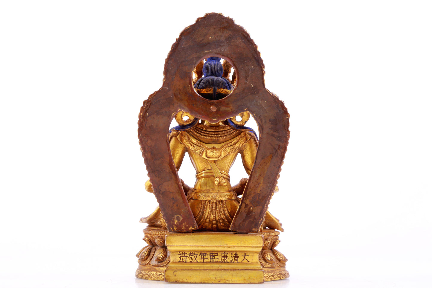 A gilt bronze statue of Bodhisattva