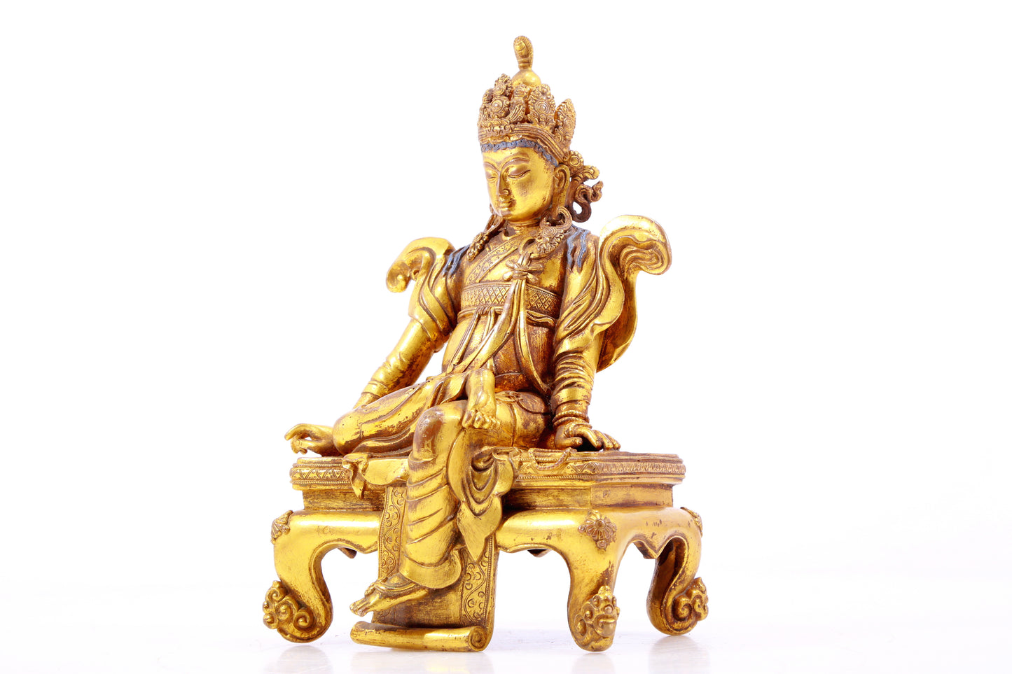 gilt bronze statue of Guanyin